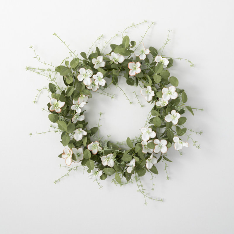 Mcquade Faux Polyester Wreath, 24"