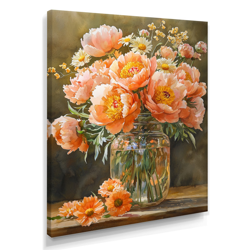 Ivesdale - salon d'art mural floral, H 20 po x l 12 po, Toile tendue, Ne s’applique pas