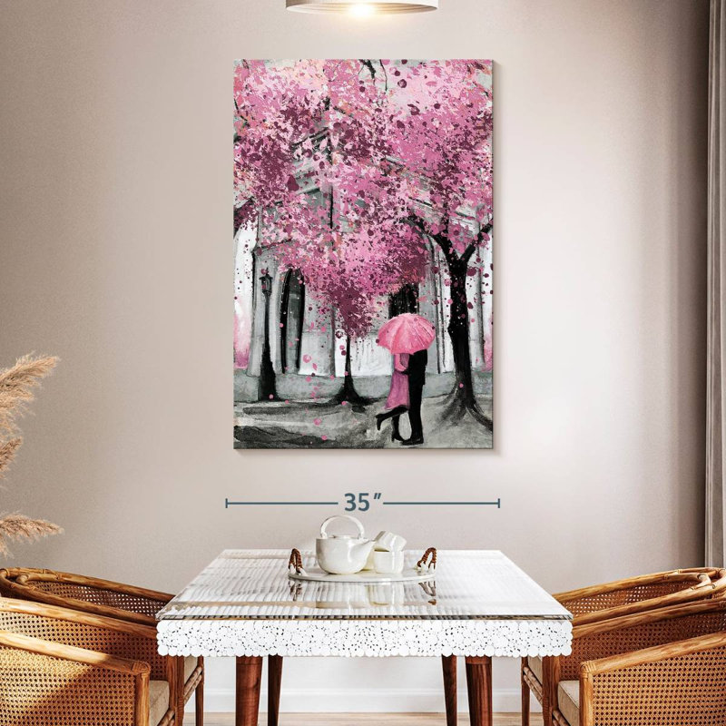 Hardie rose printemps Paris Pop, H 51 po x l 34 po