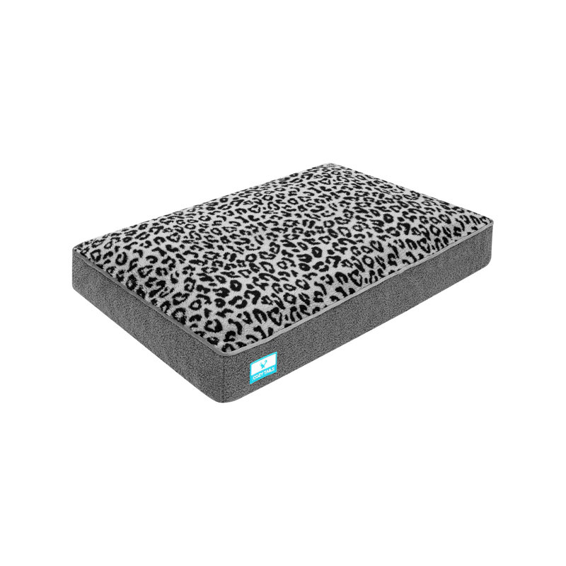 Lit orthopédique en mousse viscoélastique déchiquetée, Gris, H 4 po x l 30 po x P 20 po