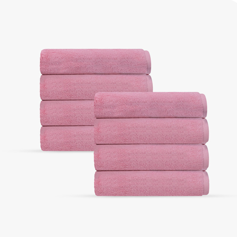 Ensemble de 8 serviettes Mac, Rose