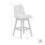 Tabouret de bar pivotant en bois de chêne gris Ralena
