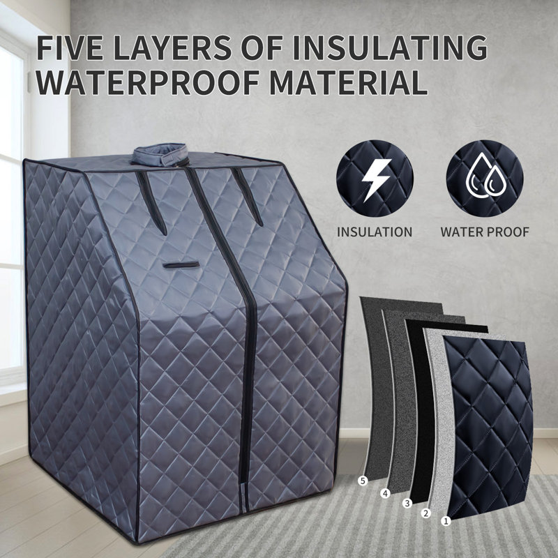 Portable Cabinette - 1000W Heater, 2L Generator, Foldable Chair, Remote, Detoxify Body Steam Tent For Home Being Remote