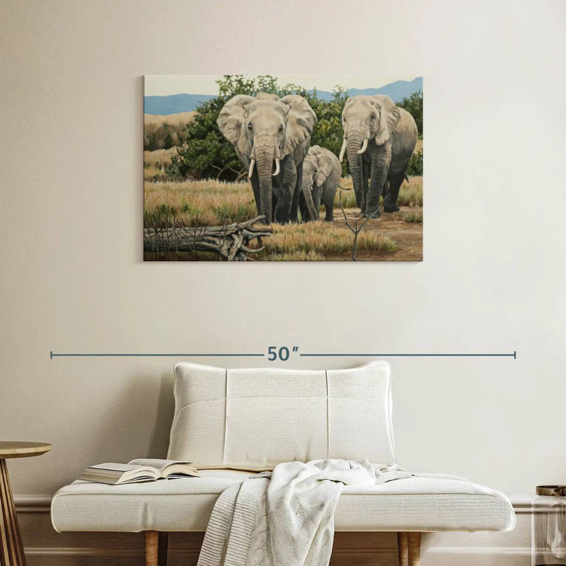Éléphants de Brampt, H 24 po x l 36 po