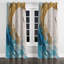 Nébuleuse spirale dorée et turquoise - Rideau à œillets occultant moderne - 1 panneau-1229314949-1229074722