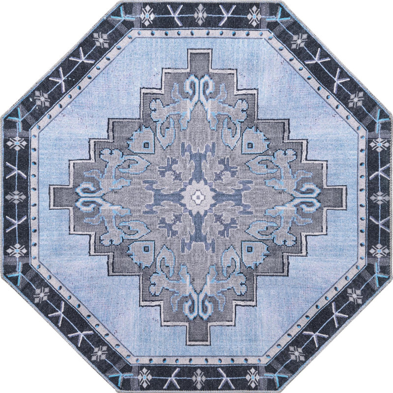 Oppie Oriental Indoor Rug, Octagon 5' x 5'
