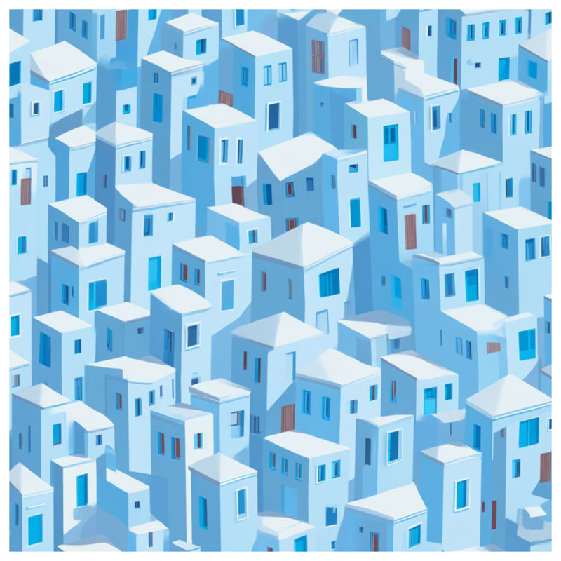 Jeté polaire Architecture - Jetés de bâtiments pour canapés ou lits, 50in W x 60in H