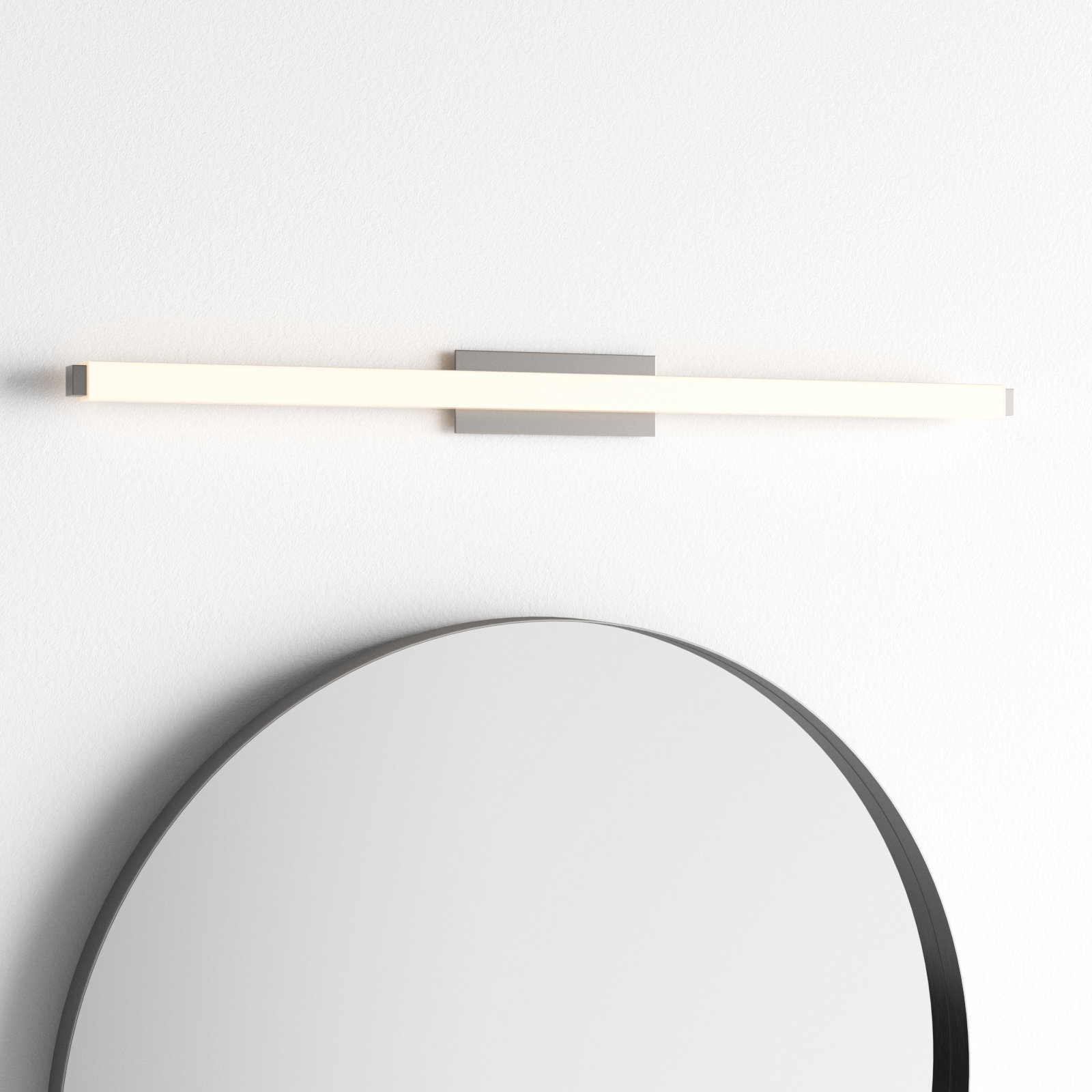 Erby Single Light Dimmable LED Flush Mounted Sconce, Brushed Nickel, 3000K, 3" H x 37.75" W x 3.38" D