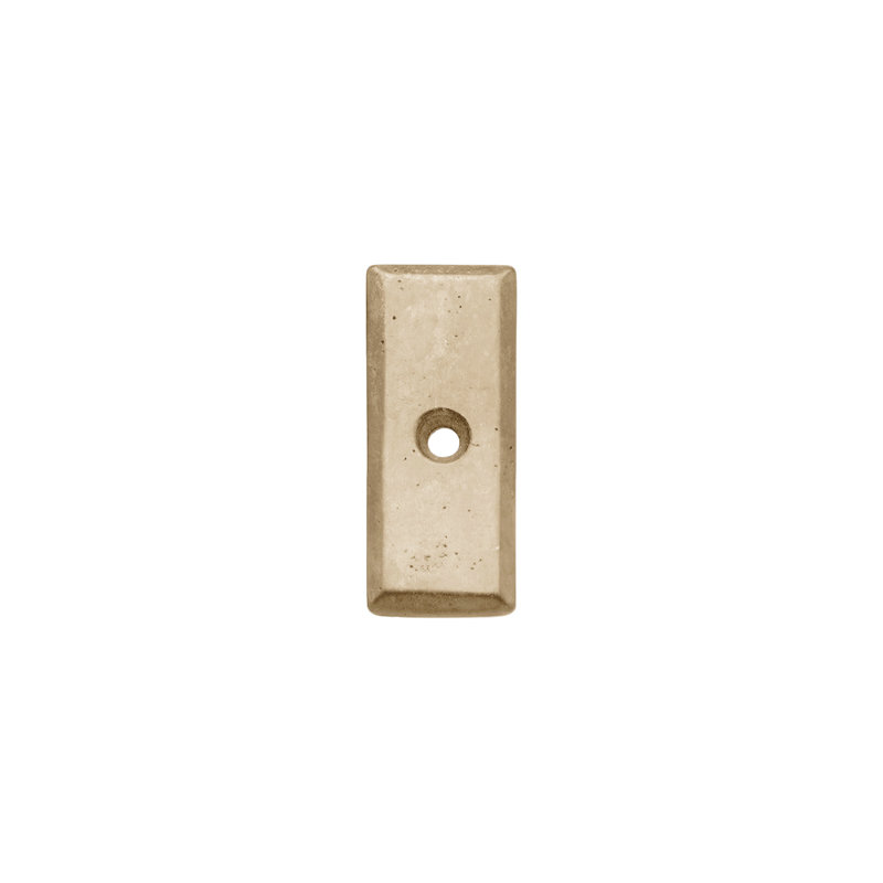 Rectangle Knob Backplate, White Bronze Light