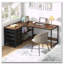 Bureau d'ordinateur en L avec tablettes et tablettes de rangement réversibles-486440
