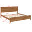 Structure de lit plateforme en bois robuste avec support de lattes en bois fiable