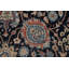 Tapis bleu marine en laine noué à la main de conception unique 7 pi 0 po x 9 pi 9 po Briela