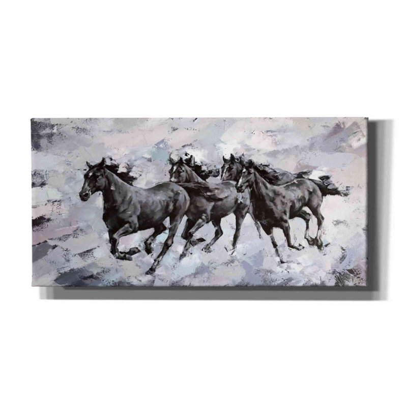 «Gallop» par Alexander Gunin, art mural sur toile, H 12 po x l 24 po x P 0,75 po