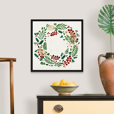 Couronne avec pommes de pin-reproduction d’art sur toile
