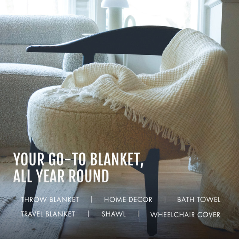 Tanasa Knitted Throw Blanket, Twin XL, MInt