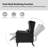 Alexis Transitional Faux Leather Manual Recliner with Wingback Design-1853707007