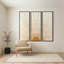 «Bright Mid-Century Modern Orange Minimal Sun ShineArt Boho Decor», ensemble de 3 reproductions sur toiles encadrées-122443671-72966389