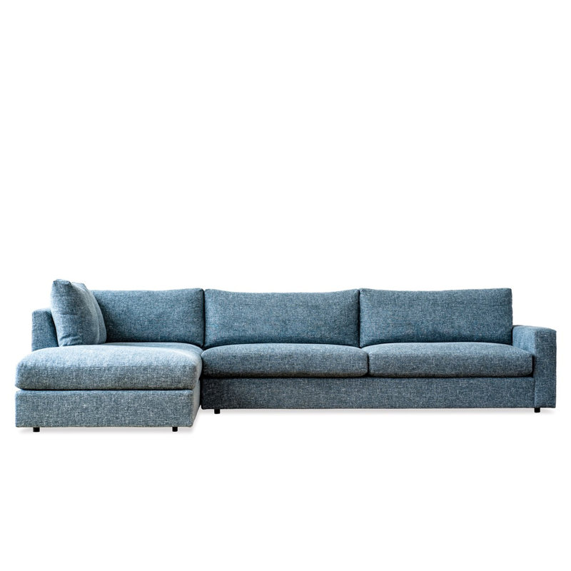 Linden Bumper Sectional, F1458-Ivory Polyester Blend