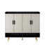 Buffet, armoire à chaussures avec 4 portes et grande armoire de rangement moderne pour chaussures avec tablettes réglables