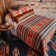 Del Sol Red/Orange/Tan Aztec Print Cotton Southwestern Style Reversible Quilt Set