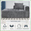 Causeuse moderne en chenille minimaliste - Canapé ergonomique pour 2 personnes dans la chambre à coucher - Mousse à rebond rapide | Chenille | Dossier rembourré | Accoudoirs évasés-459736641