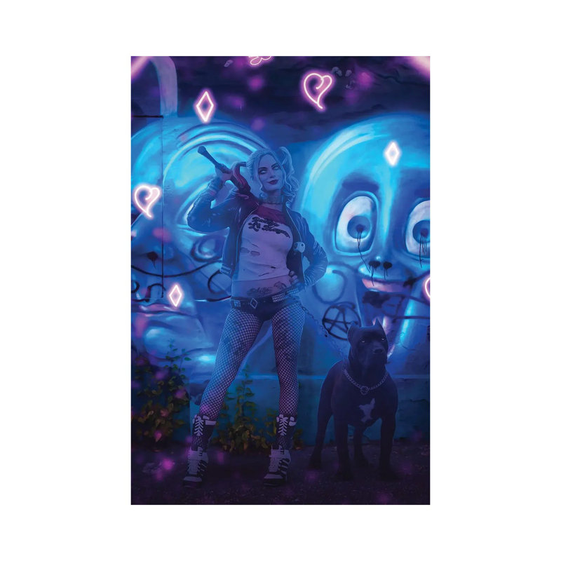 Harley Quinn by Marischa Becker - Wrapped Canvas Painting, 101.6 cm H x 66.04 cm W x 1.91 cm D