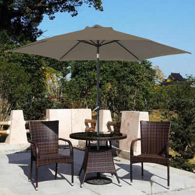 Poole Traditional Parasol Taupe