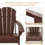 Chaise Adirondack pliante Hdpe pour l'extérieur avec porte-gobelet (ensemble de 6)-782023083