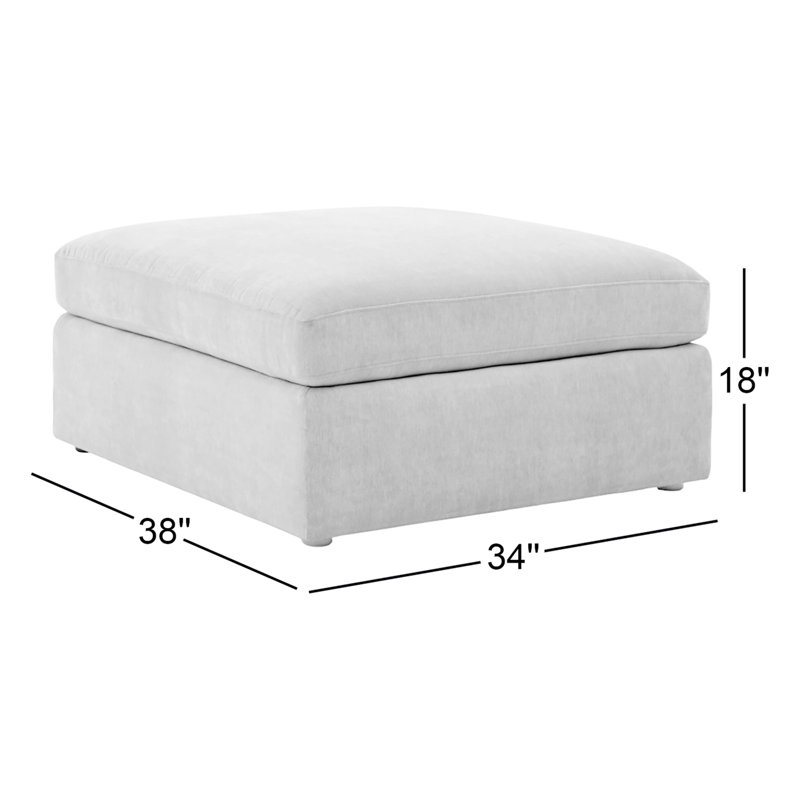 Penncross Upholstered Ottoman, Beige