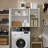 White Wall Mounted Cabinet with Adjustable Shelves – Bathroom Medicine Cabinet, Laundry Room Storage Organizer for Kitchen & Toilet-1226681676