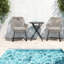 Ensemble de chaises longues Comfort Spring, ensemble de balcon moderne en rotin d'acier