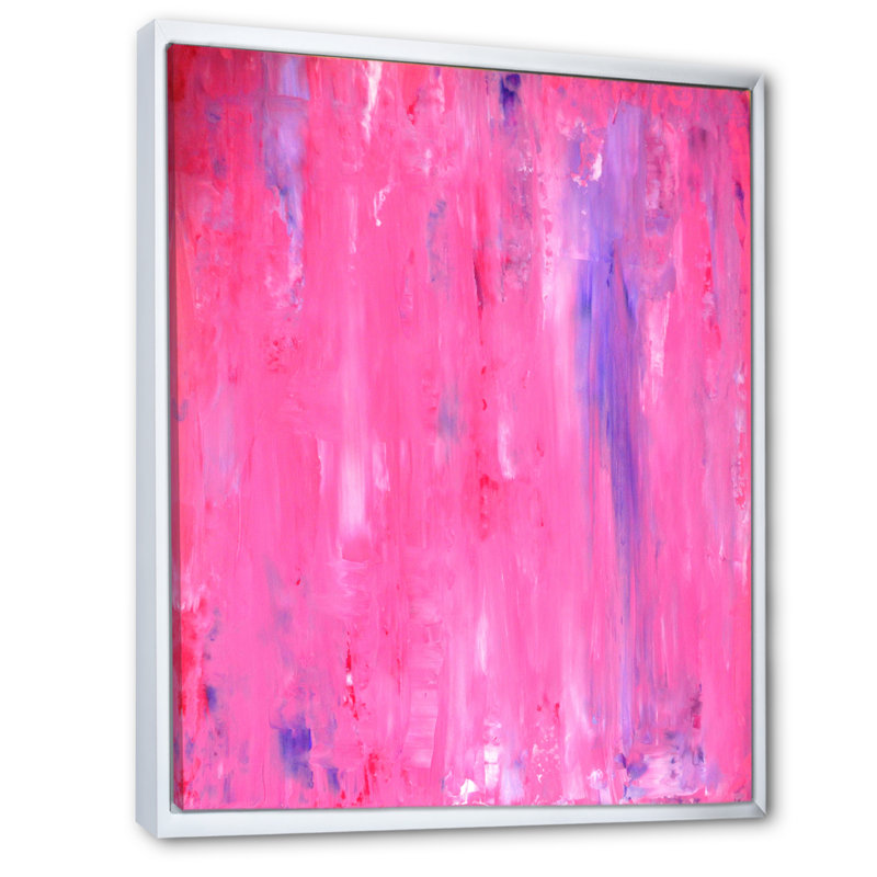 Abstrait, univers - peinture, H 20 po x l 12 po, Cadre flottant blanc