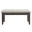 Banc rembourré en tissu Saveer