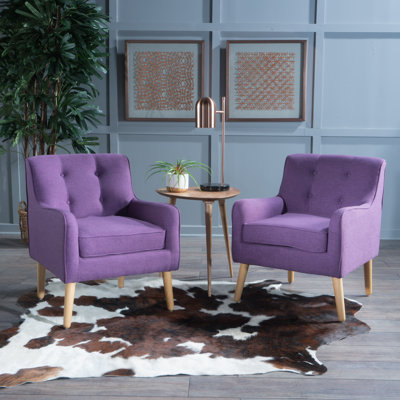 Fauteuil en polyester capitonné de 25 po de largeur Kie