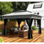 Pavillon de jardin pliable facile à installer, abri de jardin escamotable avec filet à fermeture éclair, sac de transport