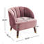 Fauteuil d'appoint rembourré avec pieds en bois-427200583