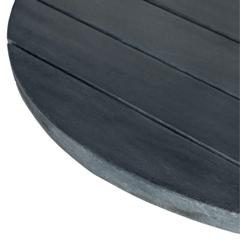 Chrystin Round Acacia Outdoor Dining Table , 35.4'' in. W 35.4'' in. D, Dark Slate Gray
