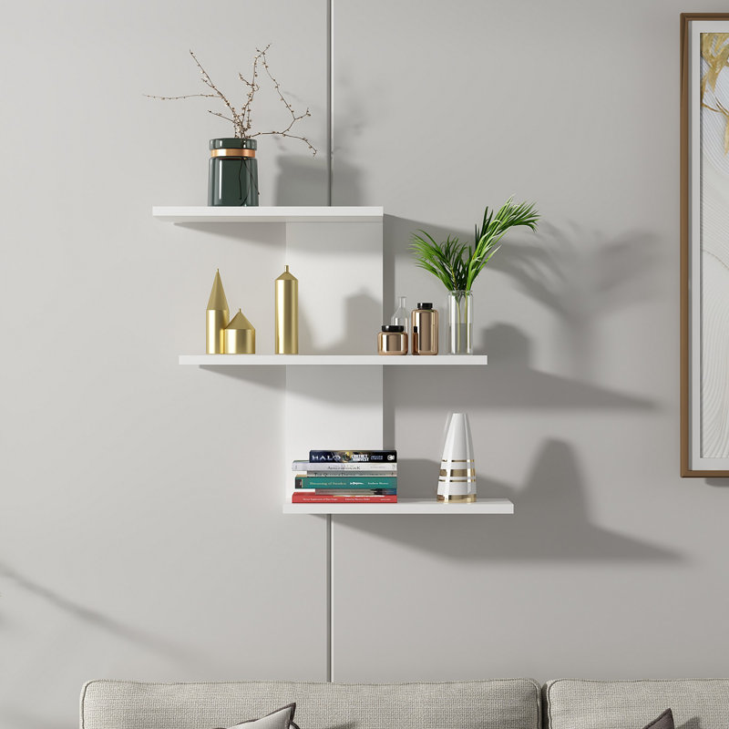 Locelso Floating Shelf, White