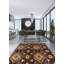 Tapis mauve en laine noué à la main de conception unique 5 pi 10 po x 9 pi 3 po Raadhiya
