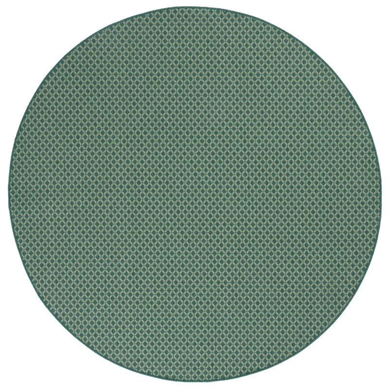 Terrace 804 Geometric Indoor/Outdoor Rug, Round 6'7"