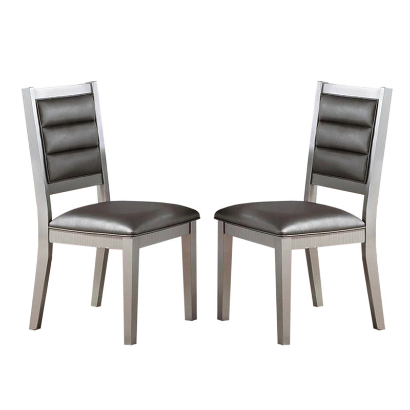 Ensemble de 2 chaises de salle à manger rembourrées en polyuréthane