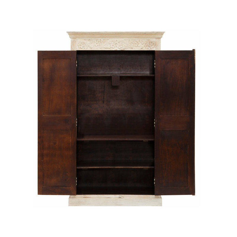 Kakoli 2 Door Solid Wood Wardrobe