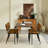 Hararat Modern 5-Piece Dining Set Rectangular Table Upholstered Chairs Industrial Style for Small Spaces Dining Room-199642553-199642555