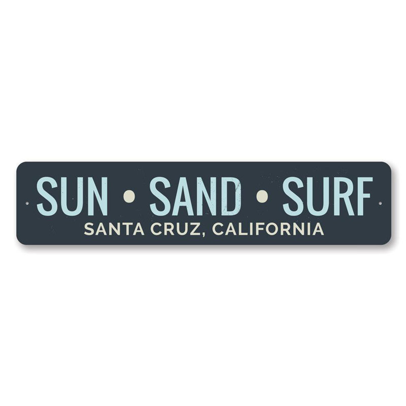 Panneau en aluminium Sun Sand Surf, H 4 po x l 18 po x P 0,04 po