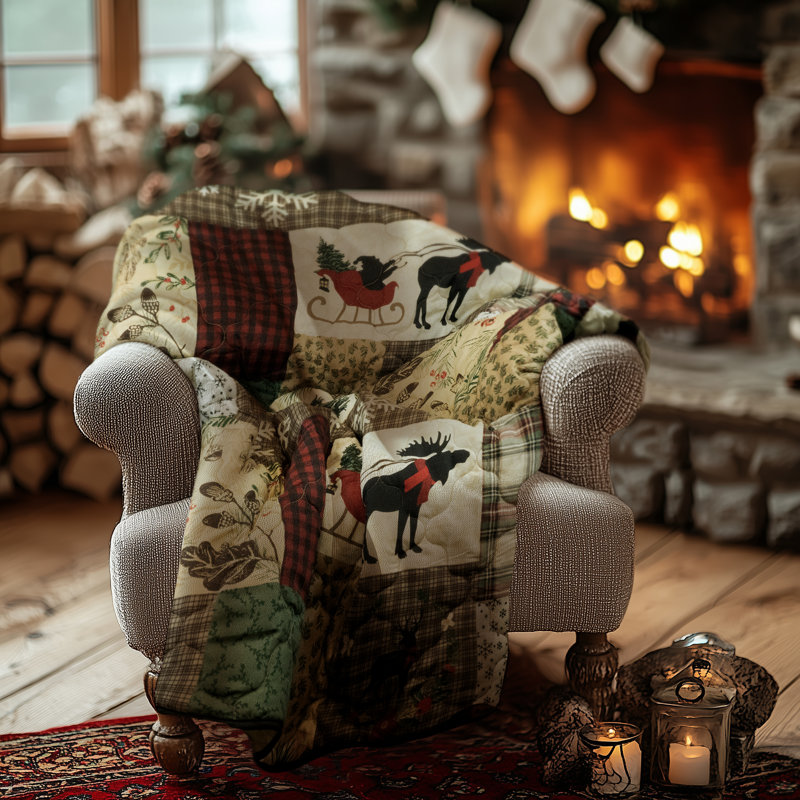 Your Lifestyle by Donna Sharp Dashing Holiday Quilted Throw