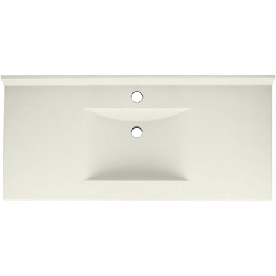 Plateau de meuble-lavabo simple 43 po Contour