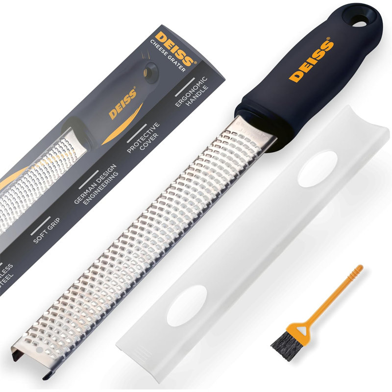 DEISS Stainless Steel Zester, Black/Silver