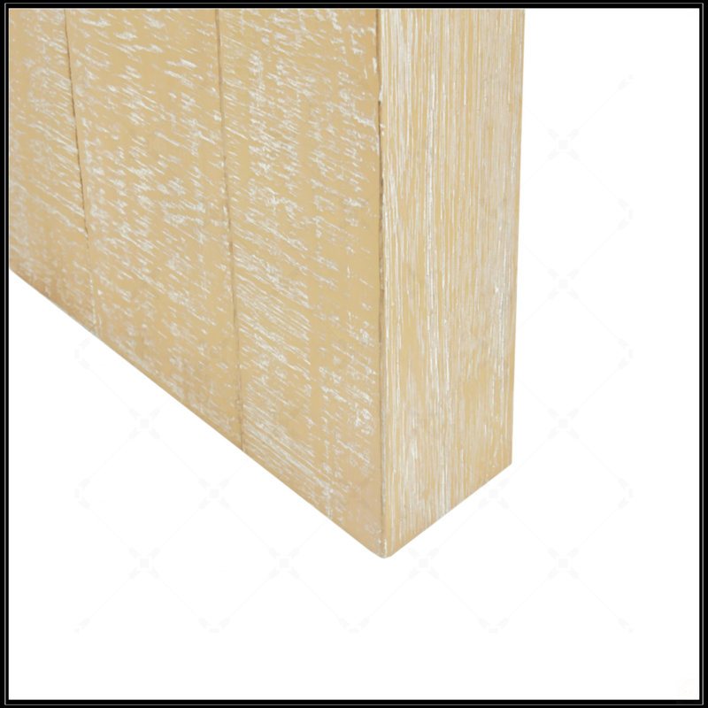 Console moderne en bois massif brossé, parfaite pour une utilisation multifonctionnelle dans les salons et les vestibules.