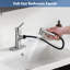 Robinet de lavabo de salle de bain avec douchette extractible, robinet de lavabo de salle de bain moderne à poignée simple avec bouchon de bonde escamotable et plaque de pont-126728738