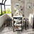 Bar Table Set For 2 With Storage Shelves, 4-Tier Faux Marble Bar Height Table With 2 Grey Velvet Upholstered Stools, Modern 3-Piece Dining Table Set Of 2 For Kitchen, Home, Studio, Office